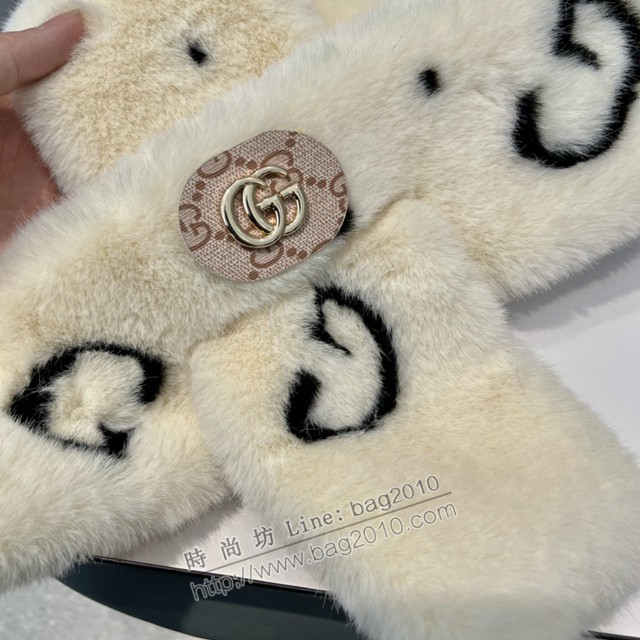 Gucci經典羊絨圍巾 古馳保暖圍脖 古琦仿皮草圍脖  mmj1605